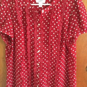Adorable polka dot shirt from Ann Taylor Loft.